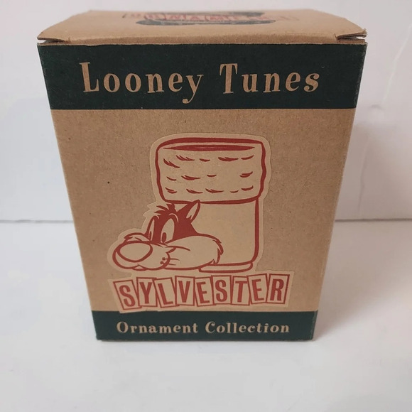 Vintage 1994 Ceramic Looney Tunes Sylvester Christmas Ornament Warner Bros - Picture 2 of 10